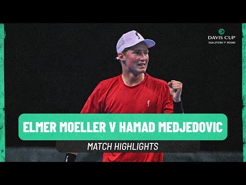 Elmer Moeller v Hamad Medjedovic | Denmark v Serbia | 2025 Davis Cup Qualifiers Match Highlights