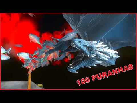 100 PIRANHAS vs DRAGON ► Animal Revolt Battle Simulator