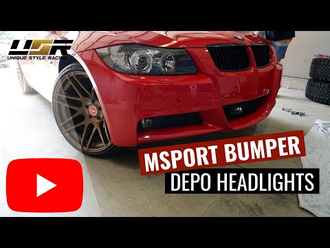 BMW E90 MSport Bumper & DEPO Headlights | Install