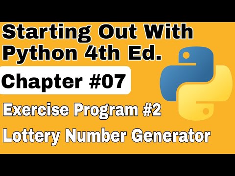 Starting Out With Python Chapter 7 Exercise Program 2 Lottery Number Generator Python Program