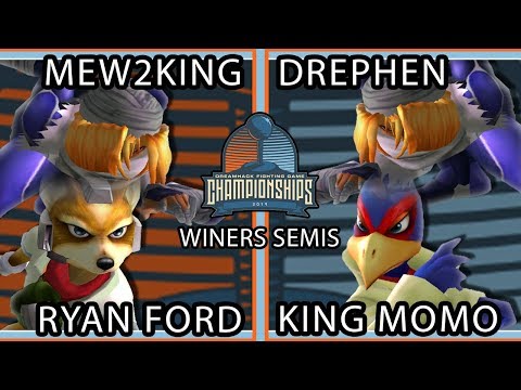 DHATL 2019 SSBM - Mew2King & Ryan Ford Vs. Drephen & King Momo Smash Melee Tournament Winners Semis
