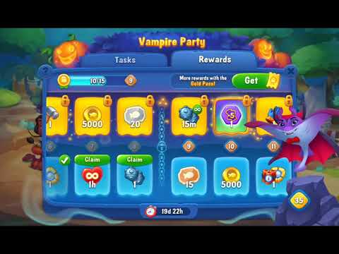 Fishdom 2021 - Vampire Party Reward    #playrix #fishdom #gaming