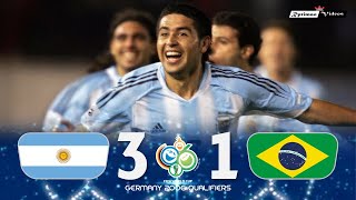 Argentina 3 x 1 Brasil (Riquelme's show) ● 2006 World Cup Qualifiers Extended Goals & Highlights HD