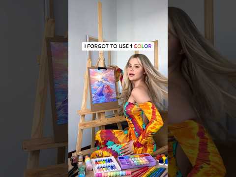 DRAWING, BUT I MUST USE ALL RAINBOW COLORS🌈 WHAT COLOR DID I FORGET?🐬 #artchallenge #symphony #art