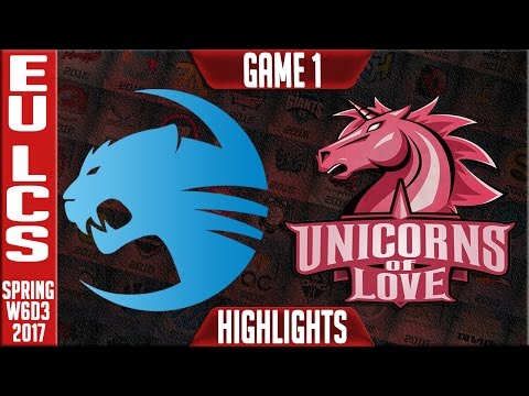 ROCCAT vs Unicorns of Love Game 1 Highlights - EU LCS W6D3 Spring 2017 - ROC vs UOL G1