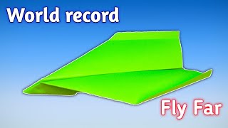World record paper plane 2024, how to make simple paper airplane that fly far