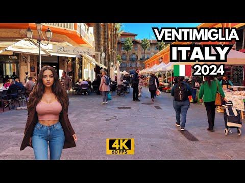 Ventimiglia Italy: 4k Walkthrough - Walking tour in Ventimiglia Italy