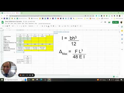 Beam Deflections Calculator In Google Sheets