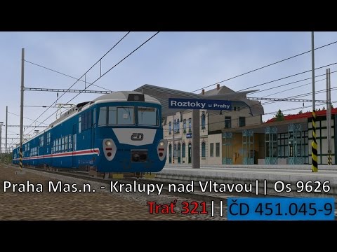 MSTS ►Os 9626 ►451.025 ►Trať321 ►Praha Mas.n. - Kralupy nad Vltavou ► Jackey CZ