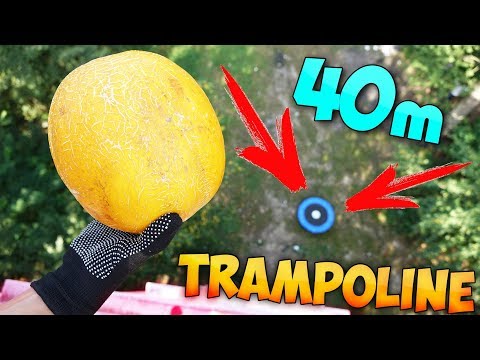 130 FEET TOWER!!! WHAT IF YOU DROP A WATERMELON ON A TRAMPOLINE FROM SUCH HEIGHT?!?