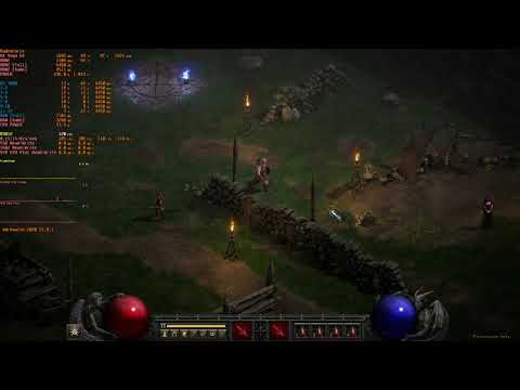 [1080р] Diablo II Resurrected closed beta (GameGPU test scene) | RX Vega 64 & R5 3600 | Max settings