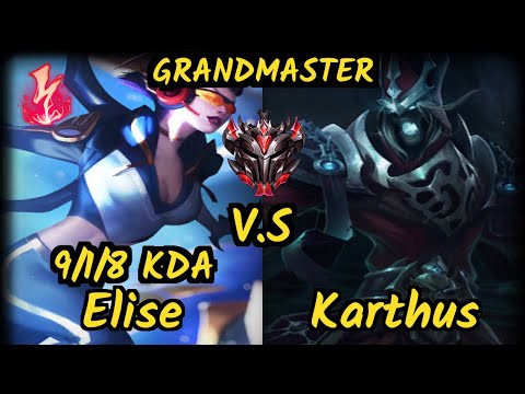 FNC Broxah (ELISE) vs KARTHUS - 9/1/8 KDA JUNGLE GAMEPLAY - EUW Ranked GRANDMASTER v9.7