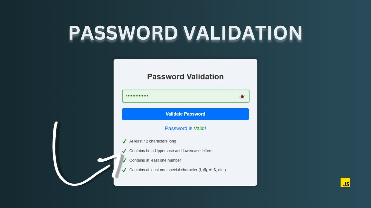 How to Validate Passwords with HTML, CSS & JavaScript | Password Validation The HTML, CSS & JS Guide