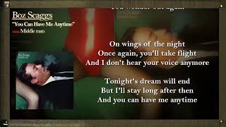 BOZ SCAGGS - You Can Have Me Anytime with Lyrics