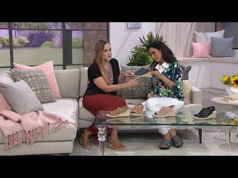 Earth Origins Leather Perforated Wedges - Naples Nevada on QVC