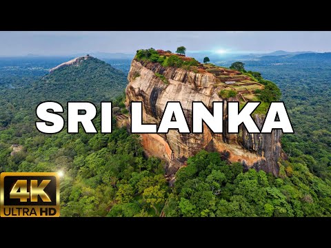 FLYING OVER SRI LANKA (4K UHD) - AMAZING BEAUTIFUL SCENERY & RELAXING MUSIC