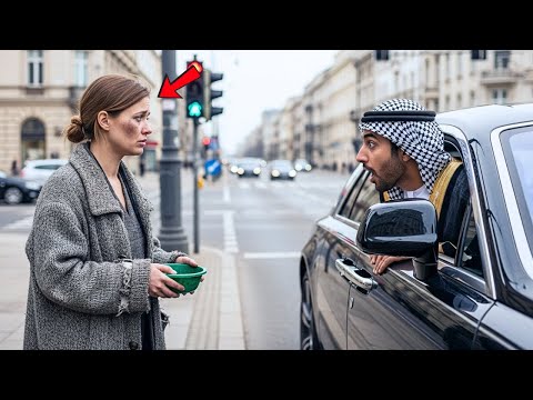 Arabski Miliarder widzi żebrzącą kobietę. Zbliża się i zszokowany poznaje miłość z dzieciństwa...