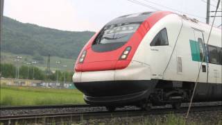 preview picture of video 'Bahnverkehr in Frick am 18.05.12 mit TGV & DB 185'