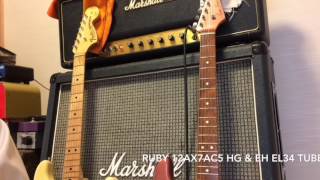 Video thumbnail for '71 Marshall1959tube bias / CS '69 Strastocaster Black Maple Lindy Fralin Woodstock '69 PU by CastmanHendrix