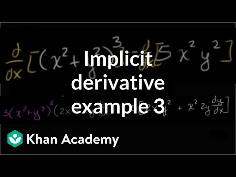 Implicit Differentiation Advanced Example Video Khan Academy
