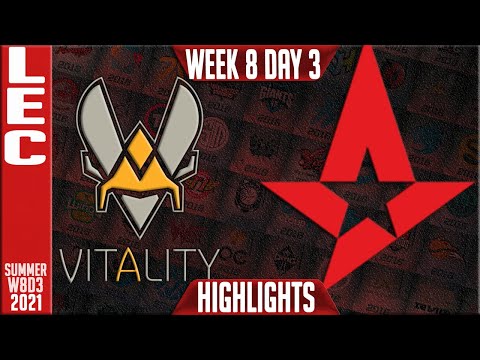 VIT vs AST Highlights | LEC Summer 2021 W8D3 | Vitality vs Astralis