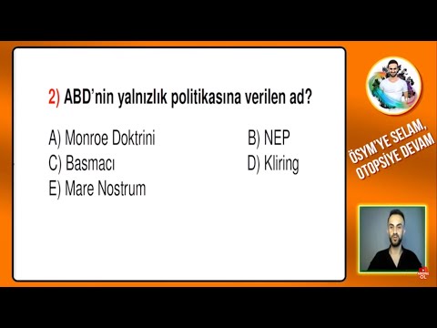 Çağdaş Türk ve Dünya Tarihi Soru Çözümü KPSS, AYT 2024