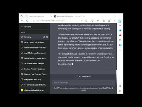 ChatGPT Spirituality ACIM Lesson 295 - The Holy Spirit looks through me today
