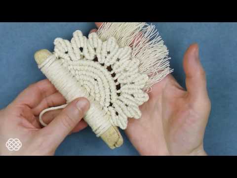 DIY Macrame Wall Hanging Leaves with Flower