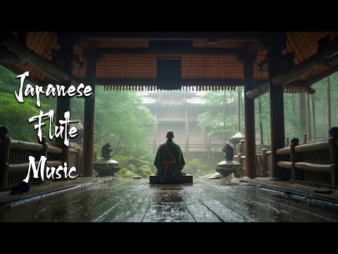 Rain day in the Peaceful Ancient Temple - Japanese Flute Music For Meditation, Soothing, Healing