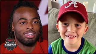 How an 8-year-old Alabama fan inspired RB Najee Harris&#39; 5 TD game vs. Ole Miss | College GameDay
