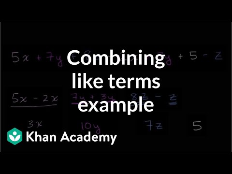 Combining like terms