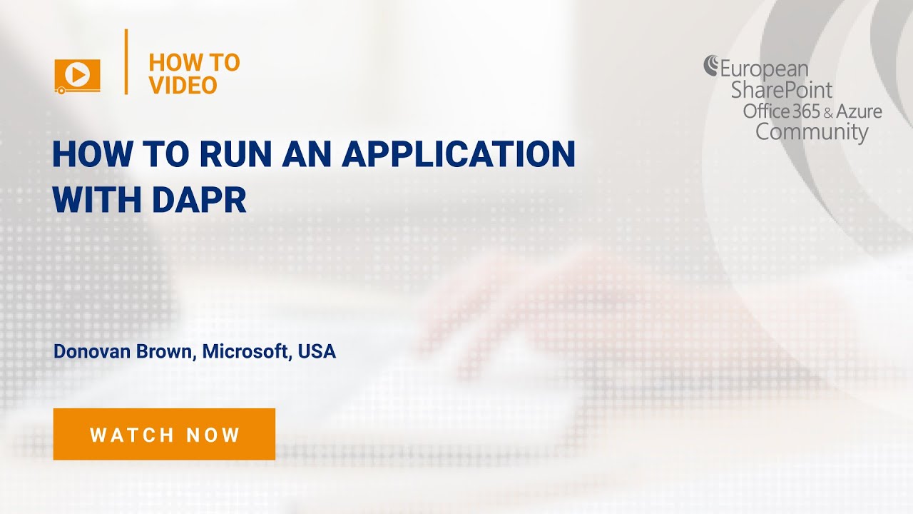 How To Run an Application with DAPR