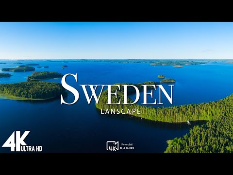 FLYING OVER SWEDEN 4K UHD - Soft Piano Music Along With Beautiful Landscape Videos For TV