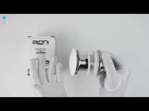 Aloni Pusher Weiß mit Ablaufventil 1 1/4" TM95604 video