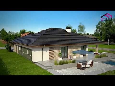 Z301 - Gotowy projekt domu parterowego we współczesnym stylu do 160 m2