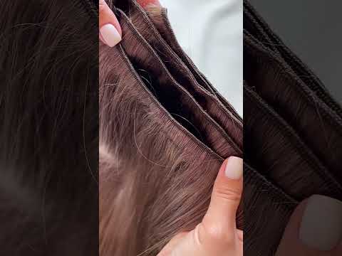 Волосся на тресах, 125 см ширина тресса, 50 см довжина, пряме, горіх (08) video