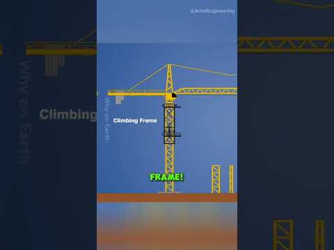 How do Tower Cranes Build up 1000M?🤔