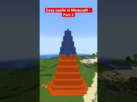 Easy Castle in Minecraft Tutorial 2 😜 #Shorts