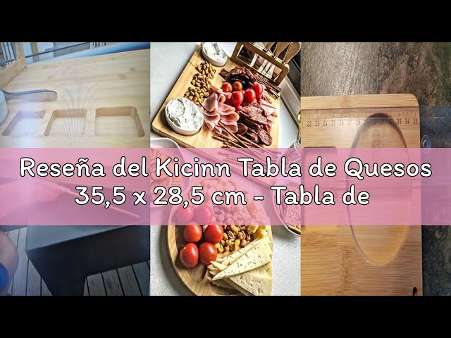 Vídeo relacionado con Kicinn Tabla de Quesos 35,5 x 28,5 cm - Tabla de Cortar Queso con 4 Cuchillos para Queso, 6 Tenedores, 2 Salseras y una Tabla de Servir Extra - Tabla Charcutería Bambú - Tabla de Tapas