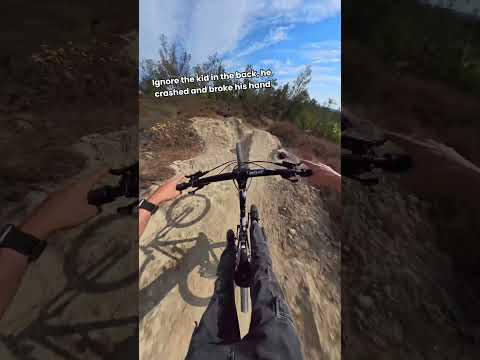 Lil bro is ruining the mood #mtb #shorts @insta360