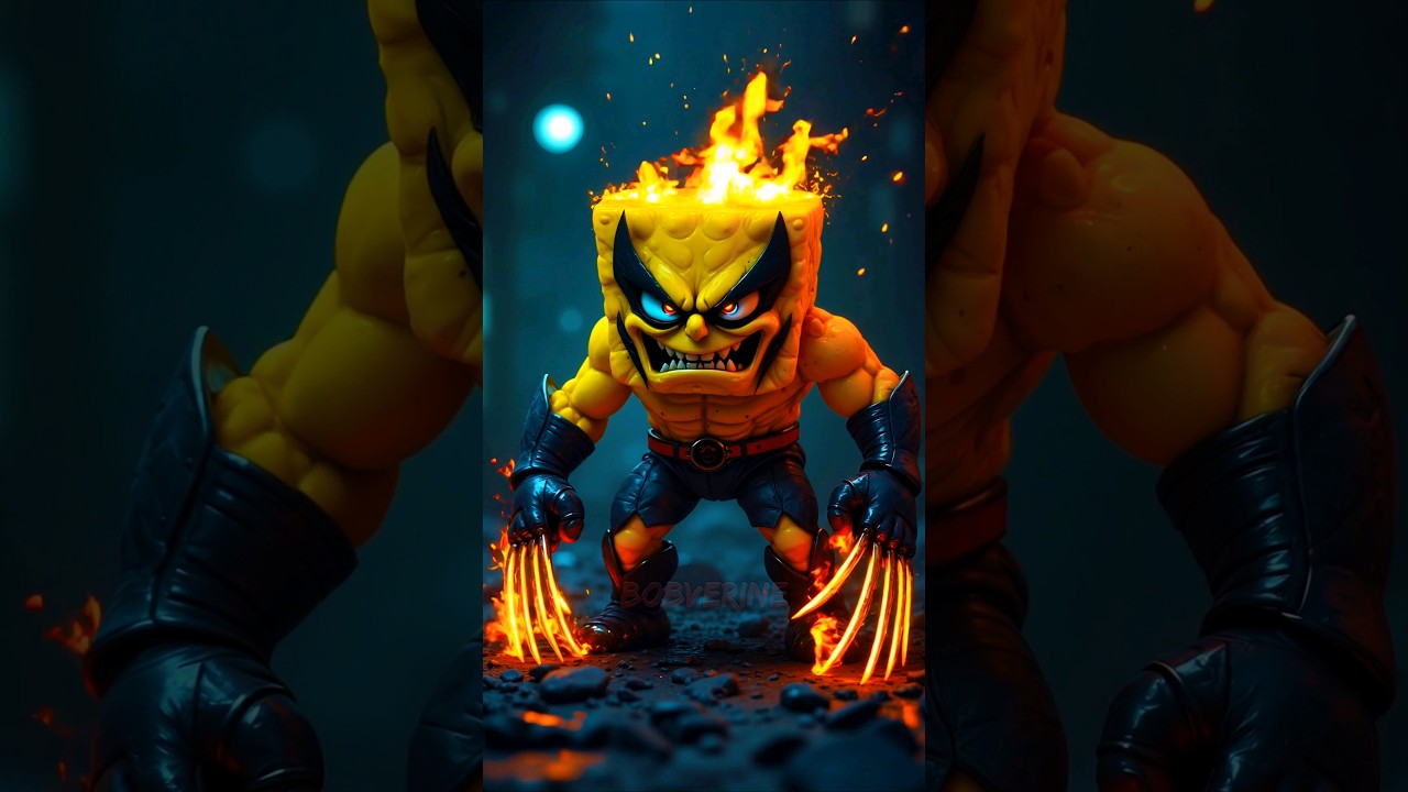 Fusion Universe: Cartoon Meets Marvel! 🦸‍♂️🎭 #marvel #shorts #superhero #midjourney