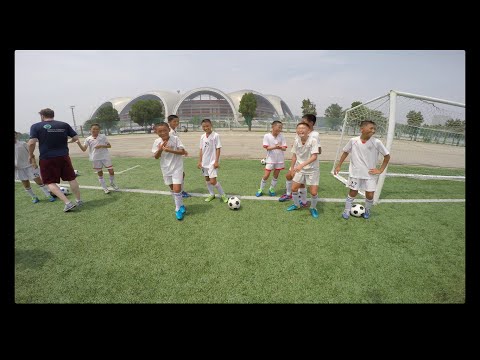 Football in North Korea - Tourists vs Local Children
