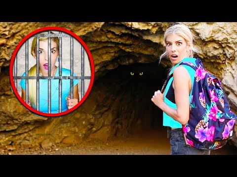 Finding SECRET Hidden Message while EXPLORiNG ABANDONED CAVE! (trapped overnight) Video