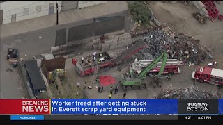 Worker rescued from shredder at Everett scrapyard