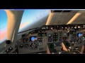 Approach and landing in UWSS. MD80 Maddog ...