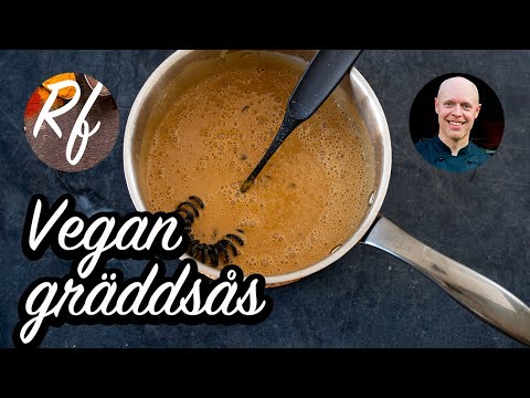 En lättlagad och snabb vegan gräddsås med grönsaksbuljong, vegetabilisk 