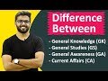 Difference between GK, GS, GA, CA | SSC , Railways Exams | Government Job Preparation Well Academy