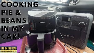 Air fryer & Bluetti power bank = perfect vanlife cooking set up