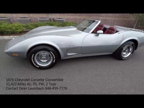 1975 Chevrolet Corvette Convertible showing 11,422 miles