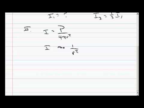 03 Intensity vs Distance Example Problem